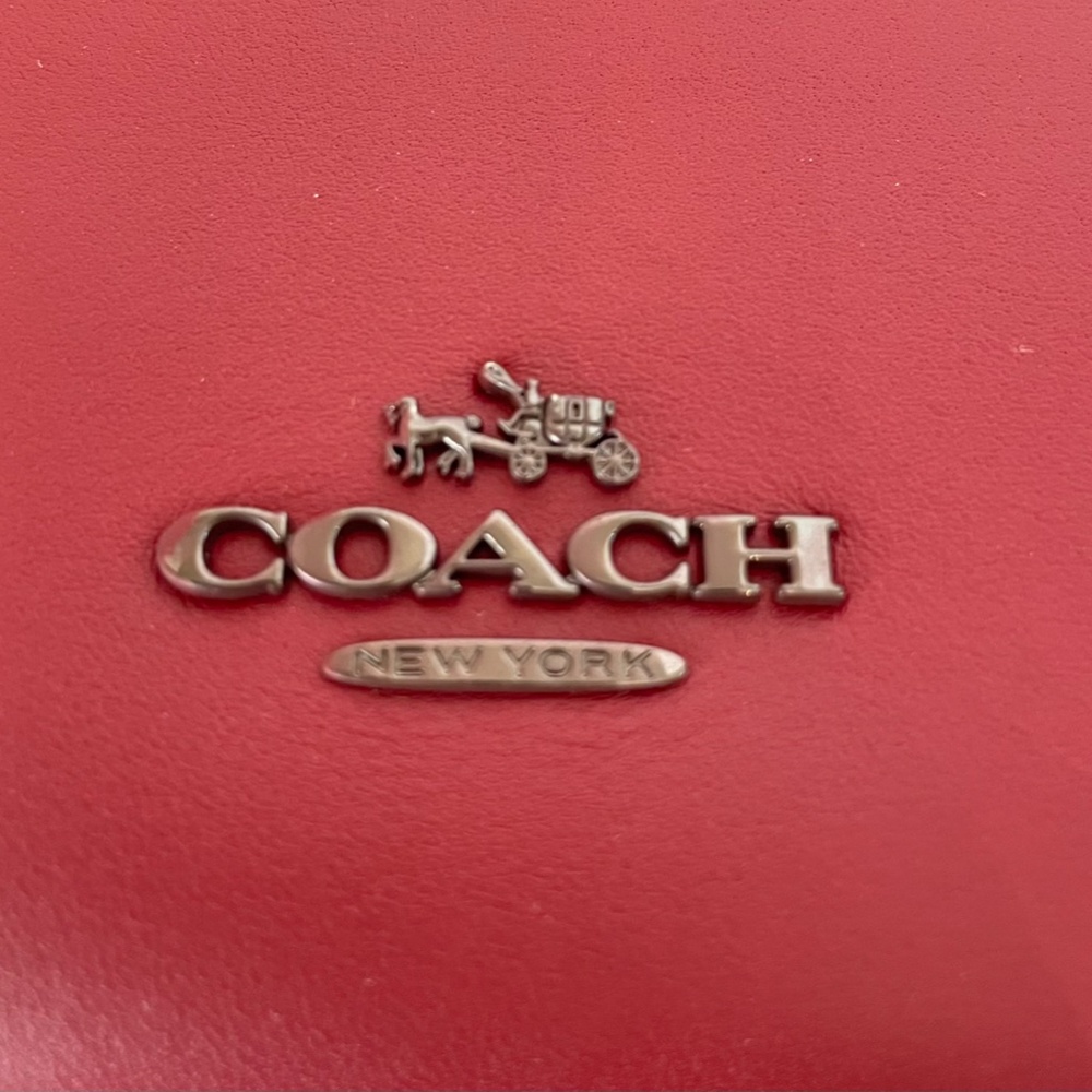 Coach Nomad Glovetanned Leather Lined Cherry Red 54446 Crossbody Bag - Picture 7 of 12
